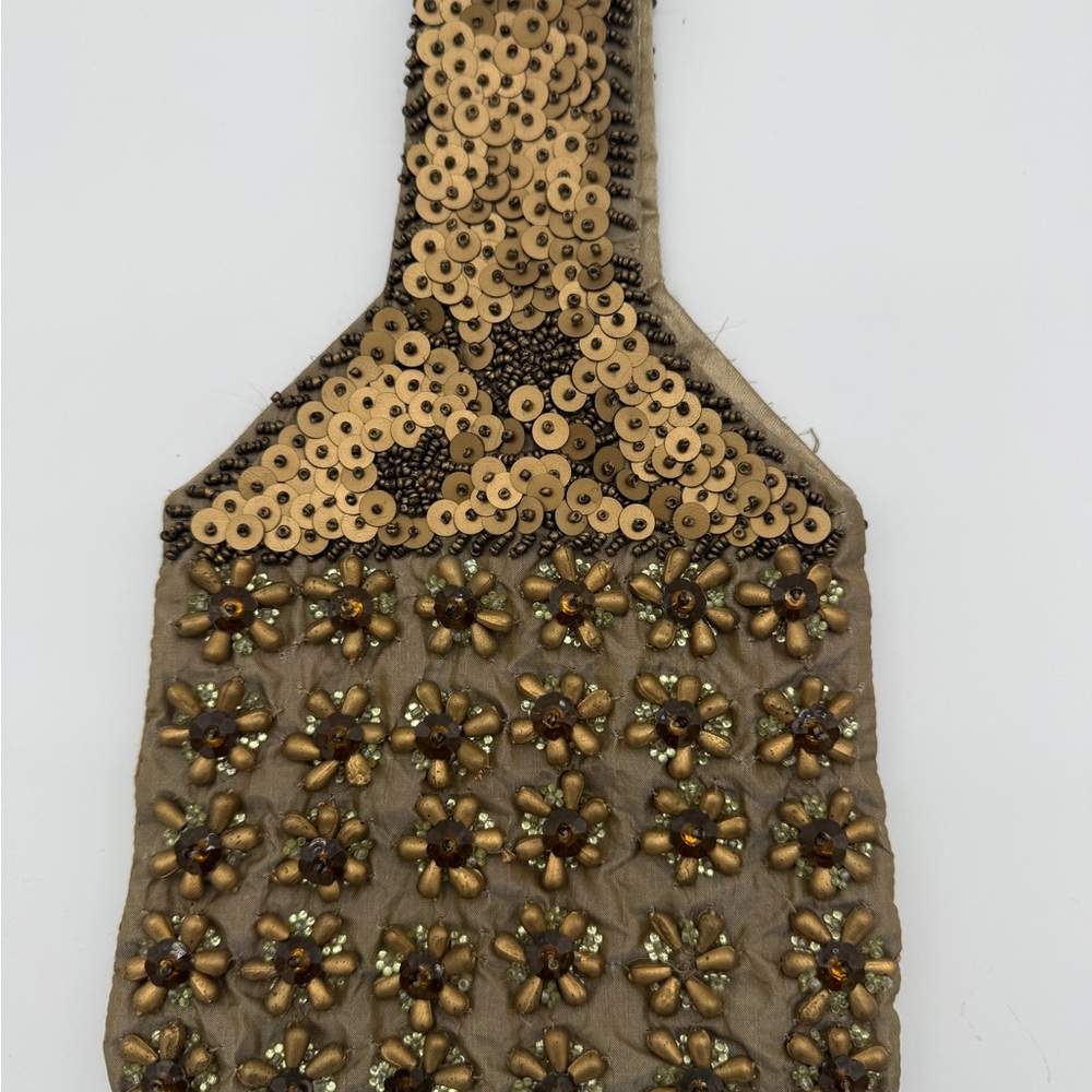 Beaded Floral Handbag with Sequins